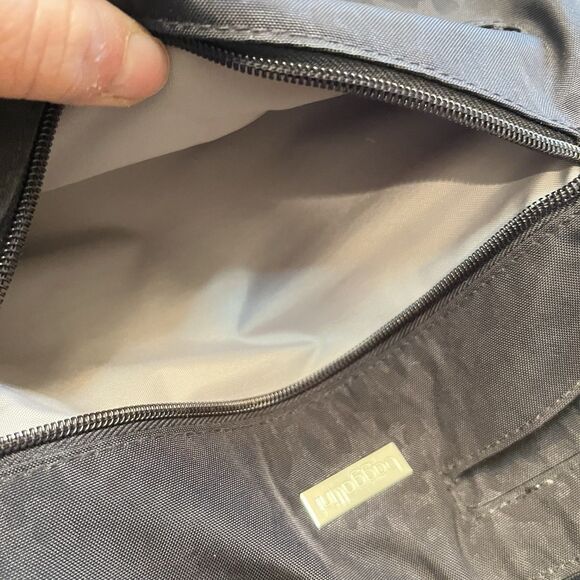 BAGGALLINI Bag Black on Black Cheetah Print Bucket Bag Crossbody Shoulder  Purse - Picture 8 of 9